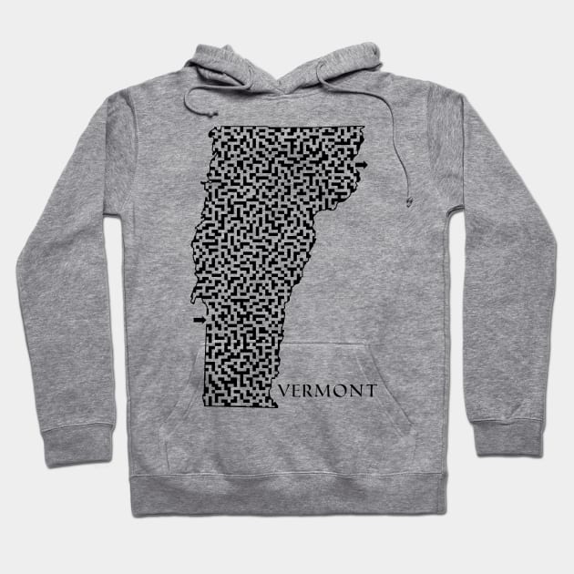 State of Vermont Maze Hoodie by gorff